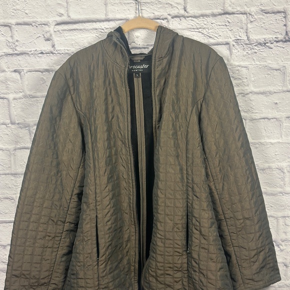 Forecaster of Boston Quilted Hooded Jacket – Large- Olive Iridescent Sheen - Picture 4 of 11